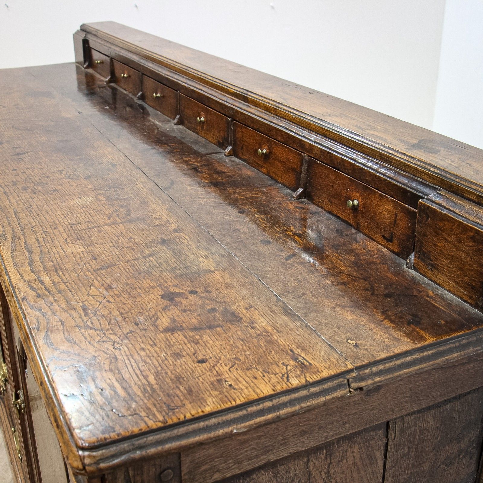 18th Century George II Oak Dresser Base photo vintage