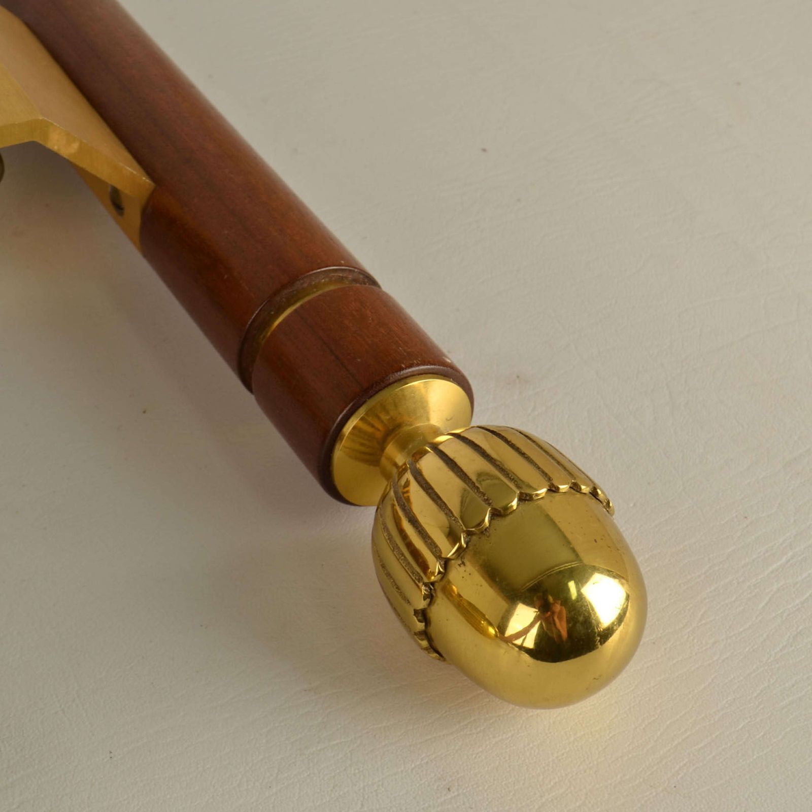 Pair Of Classical Push Pull Door Handles In Bronze And Wood photo vinterior
