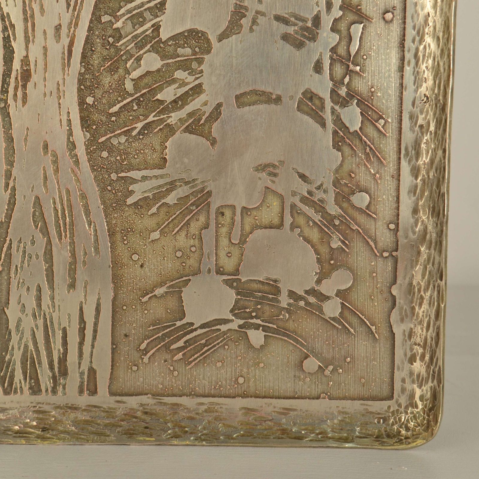 Large Double Door Handles With Etched Silver Plated Texture photo buy