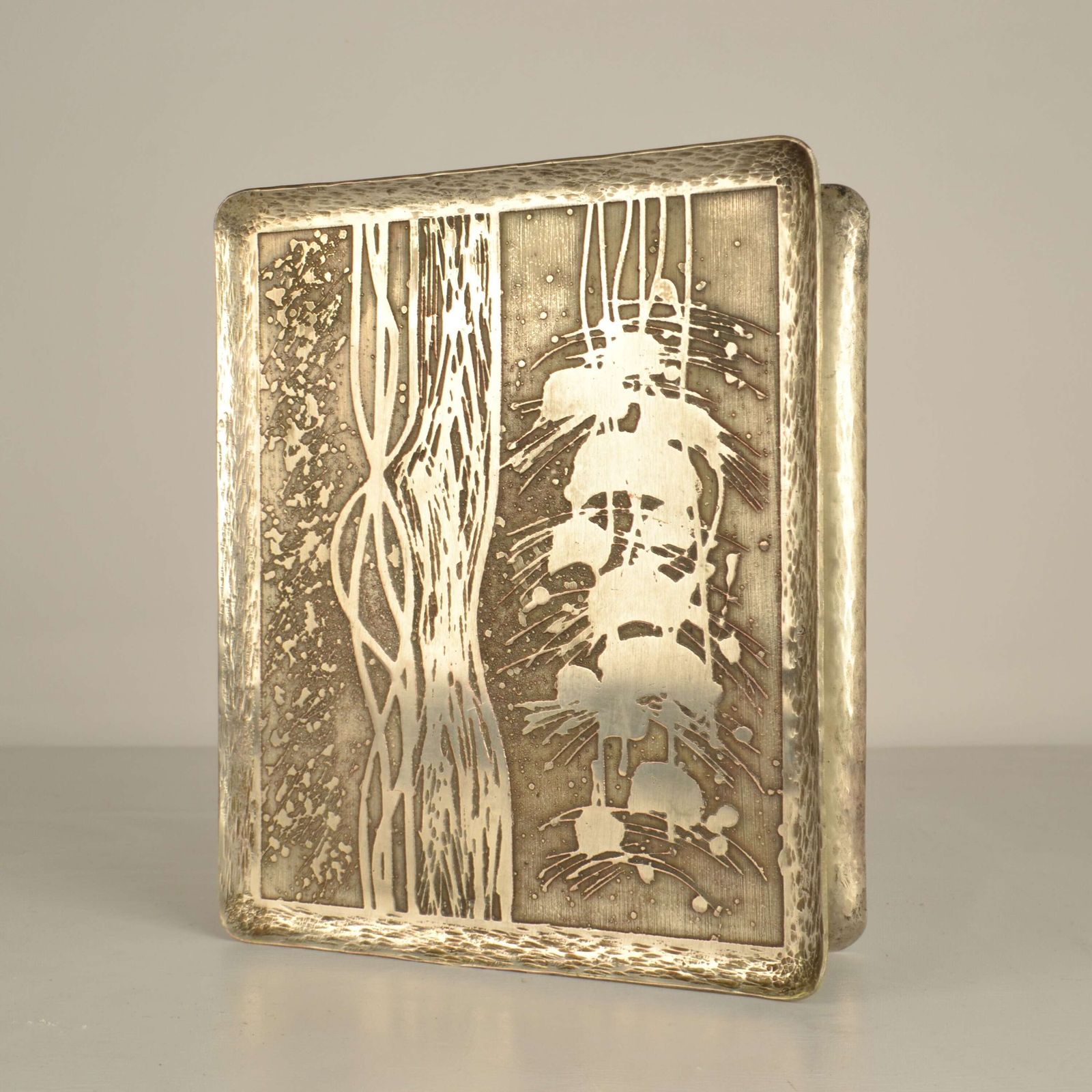 Home Fixtures Large Double Door Handles With Etched Silver Plated Texture photo