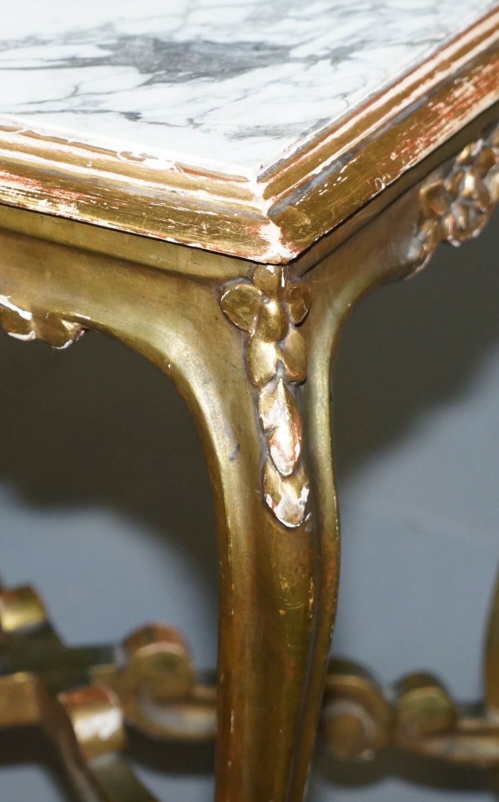 photo furniture Pair Of French Circa 1860 Napoleon III Gold Giltwood Marble Topped Side Tables
