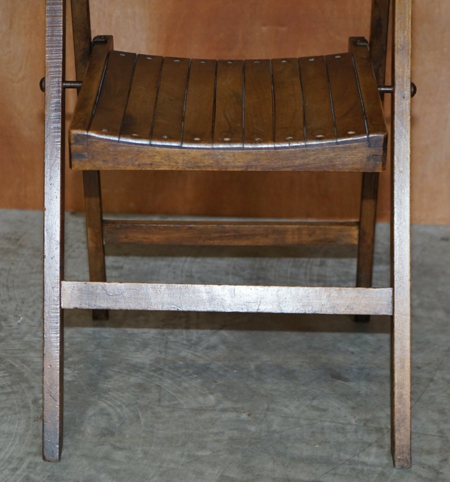 Suite Of Six English Oak Circa 1900 1920 Folding Steamer Chairs Stunning Patina photo vintage