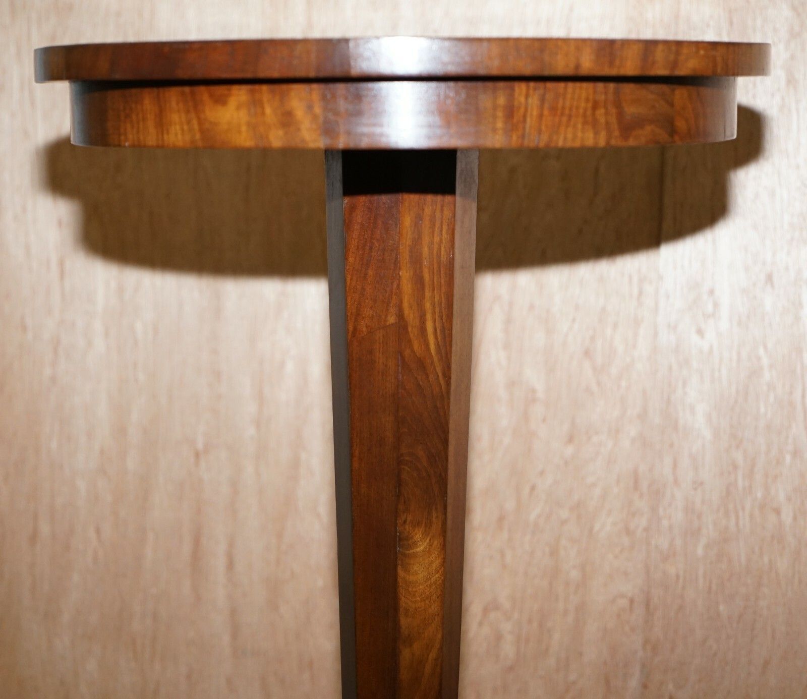 photo furniture Rare Victorian Mahogany Occasional Table, Geometric Parquetry Inlaid Wood Top