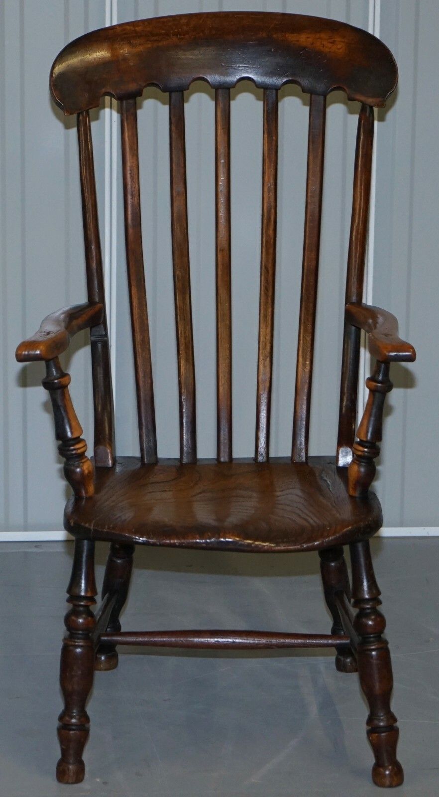 Original Paint Elm 19th Century Thames Valley Oxford Windsor Armchair Untouched photo furniture