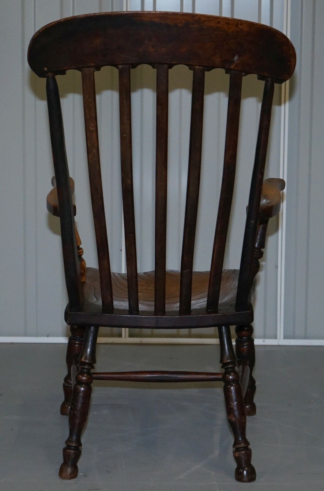 photo for sale Original Paint Elm 19th Century Thames Valley Oxford Windsor Armchair Untouched
