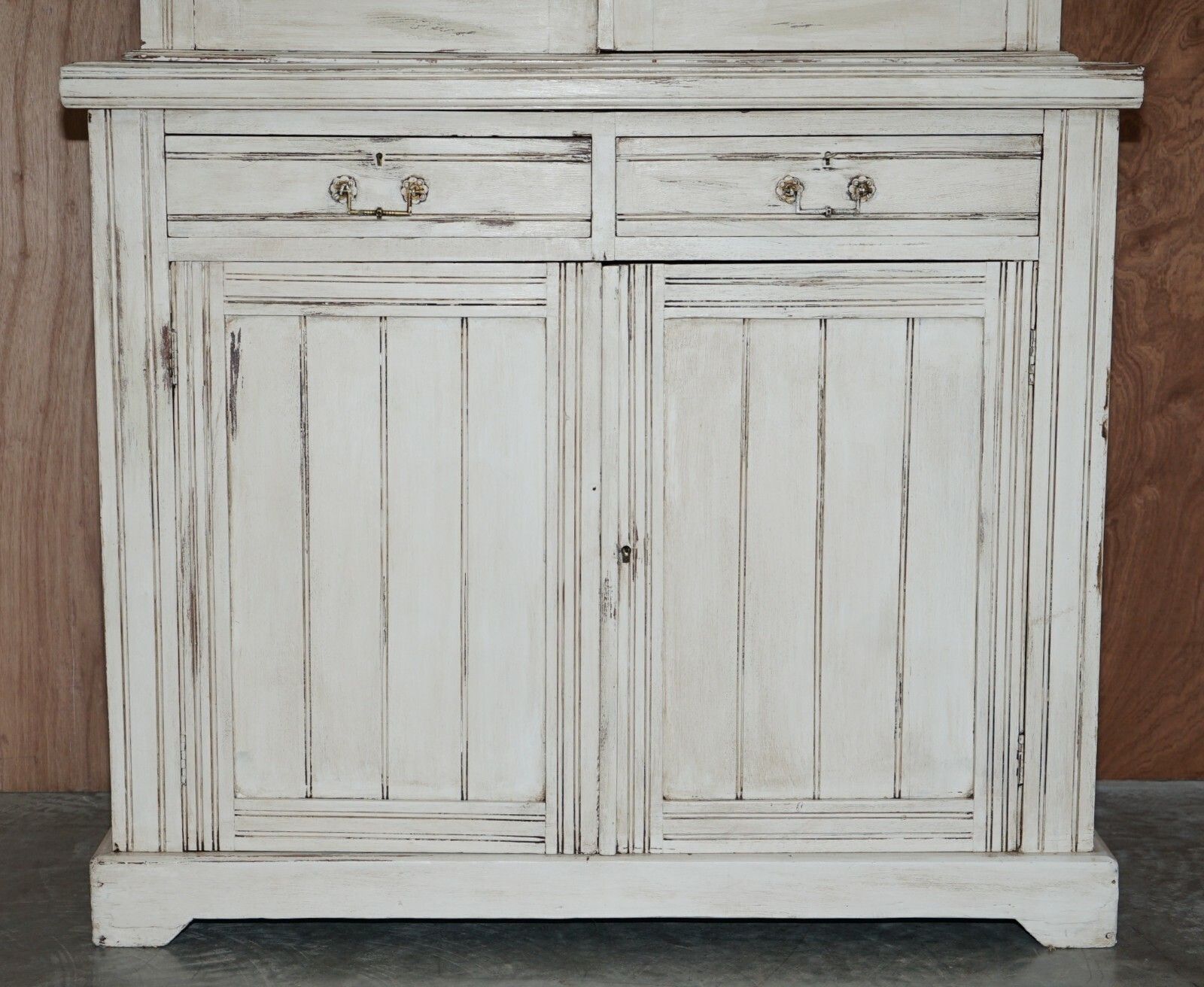 Lovely Antique Victorian Mahogany Hand Painted Cupboard Or Library Bookcase photo Furniture