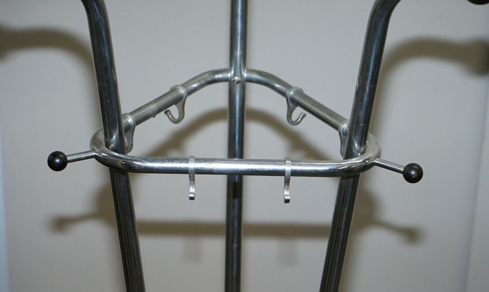 photo for sale Original Military Steel Industrial 1930's Atomic Coat Rack Hat Stand Art Deco