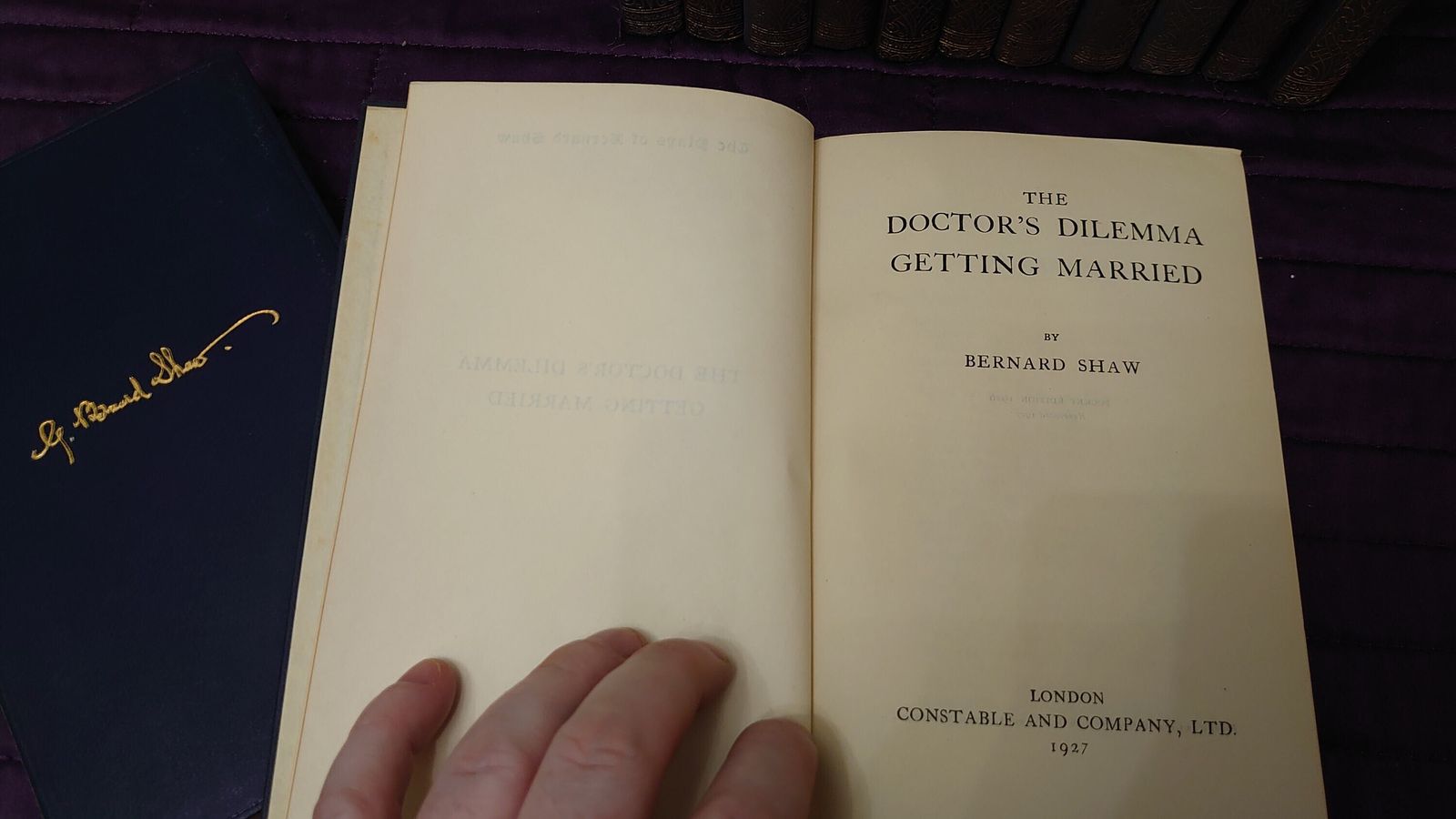 photo furniture Plays Of George Bernard Shaw   13 Books!   Excellent Condition   Blue Soft Leather Bound   20s Print