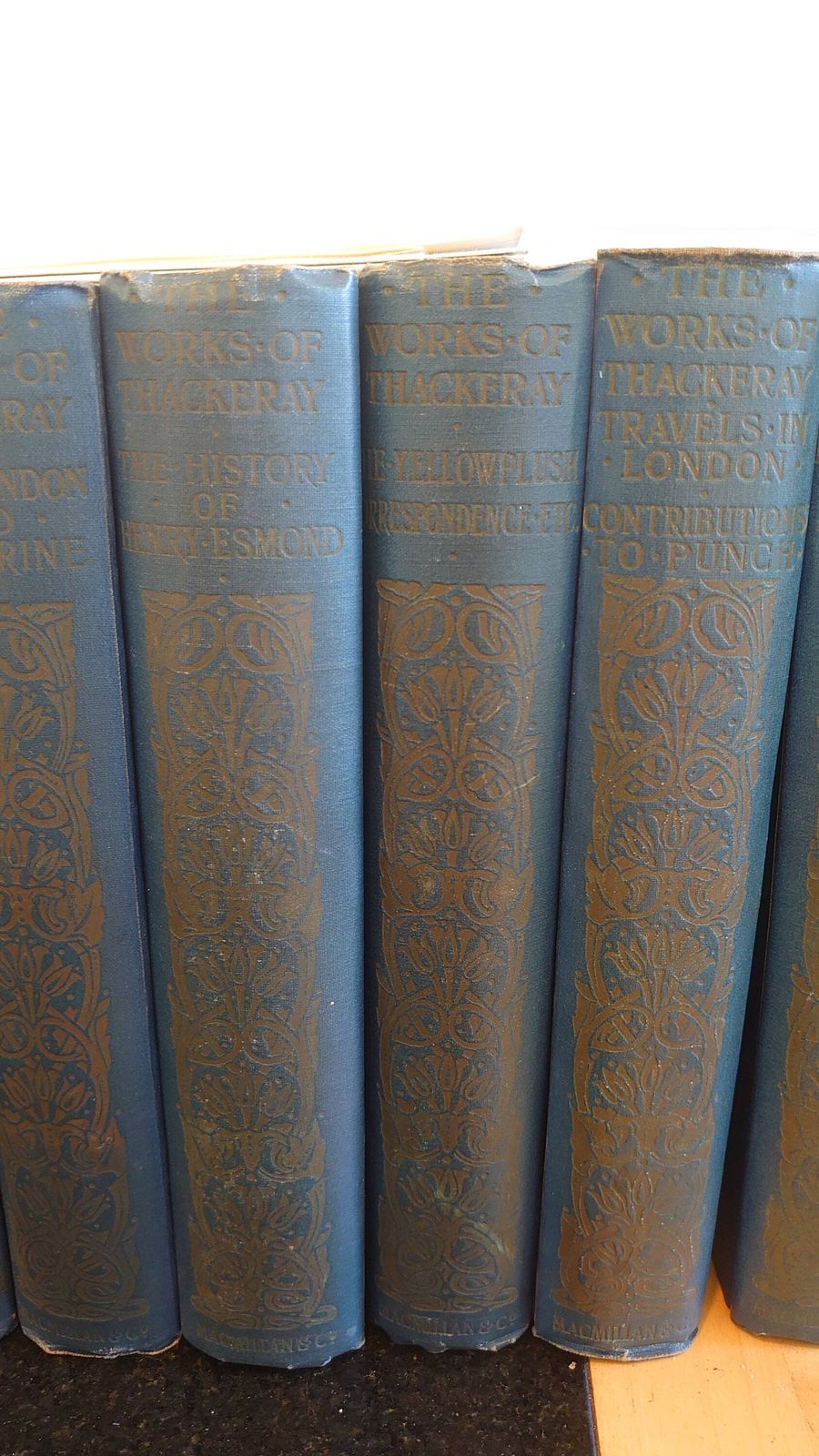 The Works Of Thackeray   Fourteen Volumes   Acceptable To Good Condition   1911 photo for sale