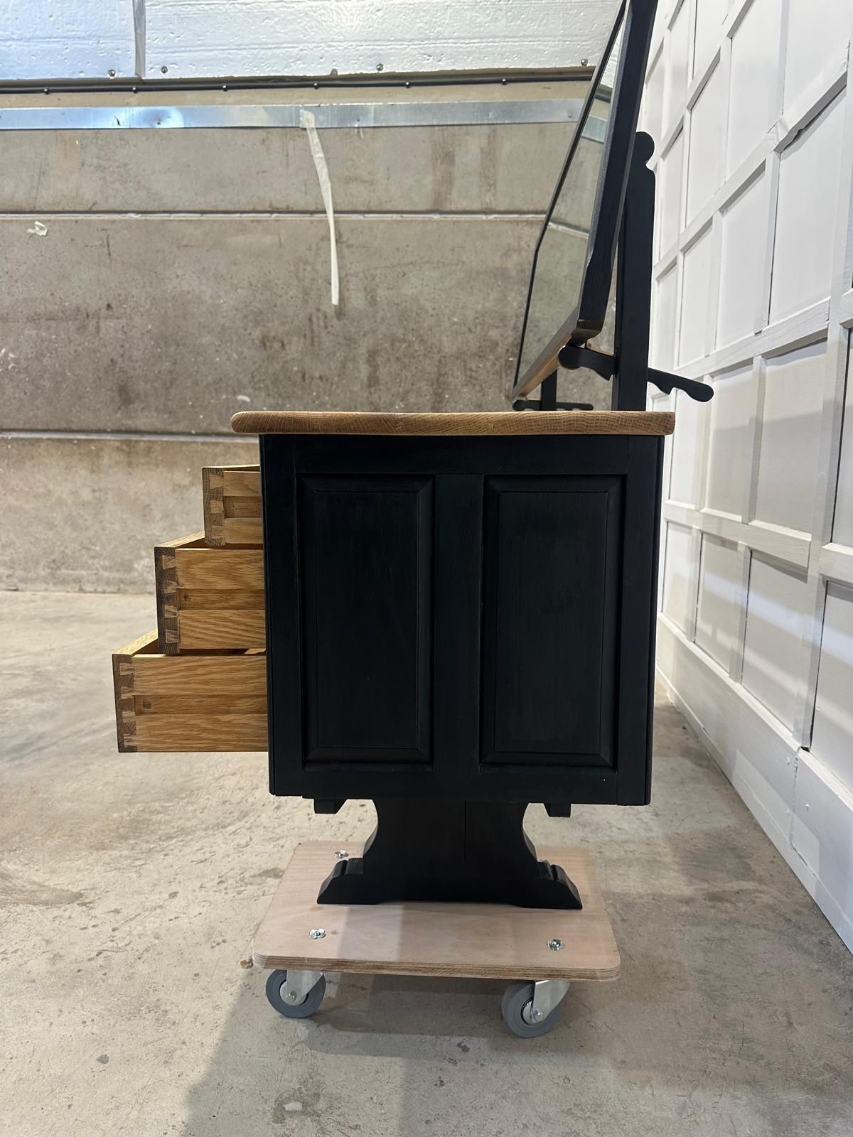 Mid Century Oak Ebonised Dresser photo 250.0