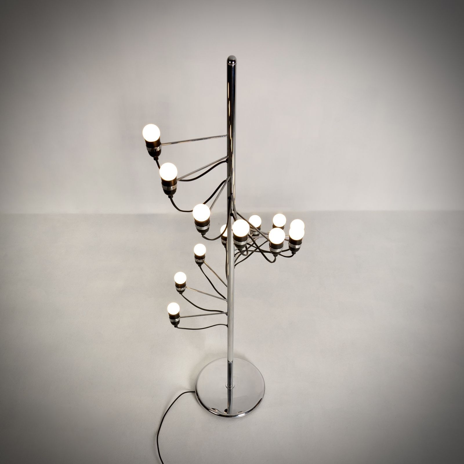 Gino Sarfatti Att. Floor Lamp, Arteluce Ed., Italy, Circa 1970 photo for sale