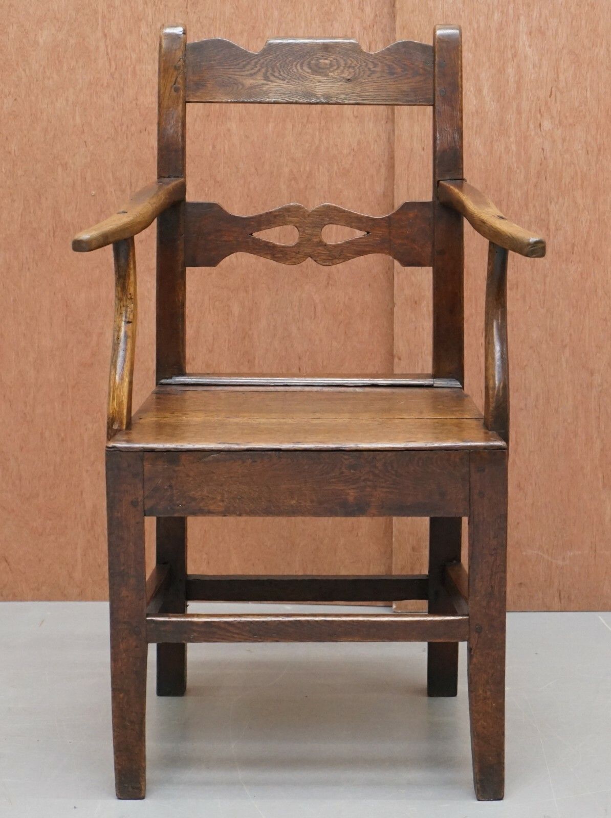 Lovely George II Circa 1760 Primitive Carver Armchair Original Period Repairs photo furniture