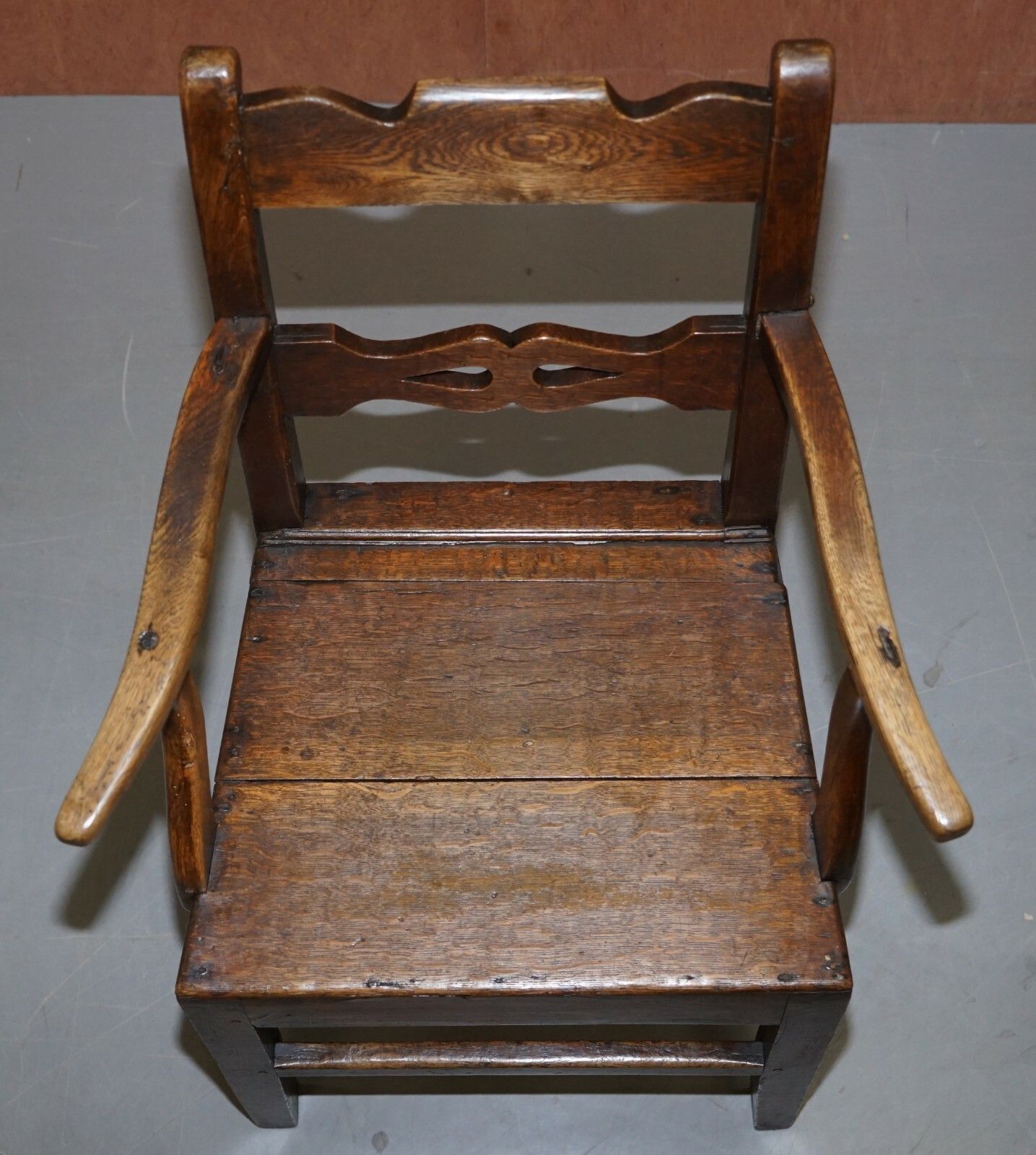 Lovely George II Circa 1760 Primitive Carver Armchair Original Period Repairs photo 1350.0