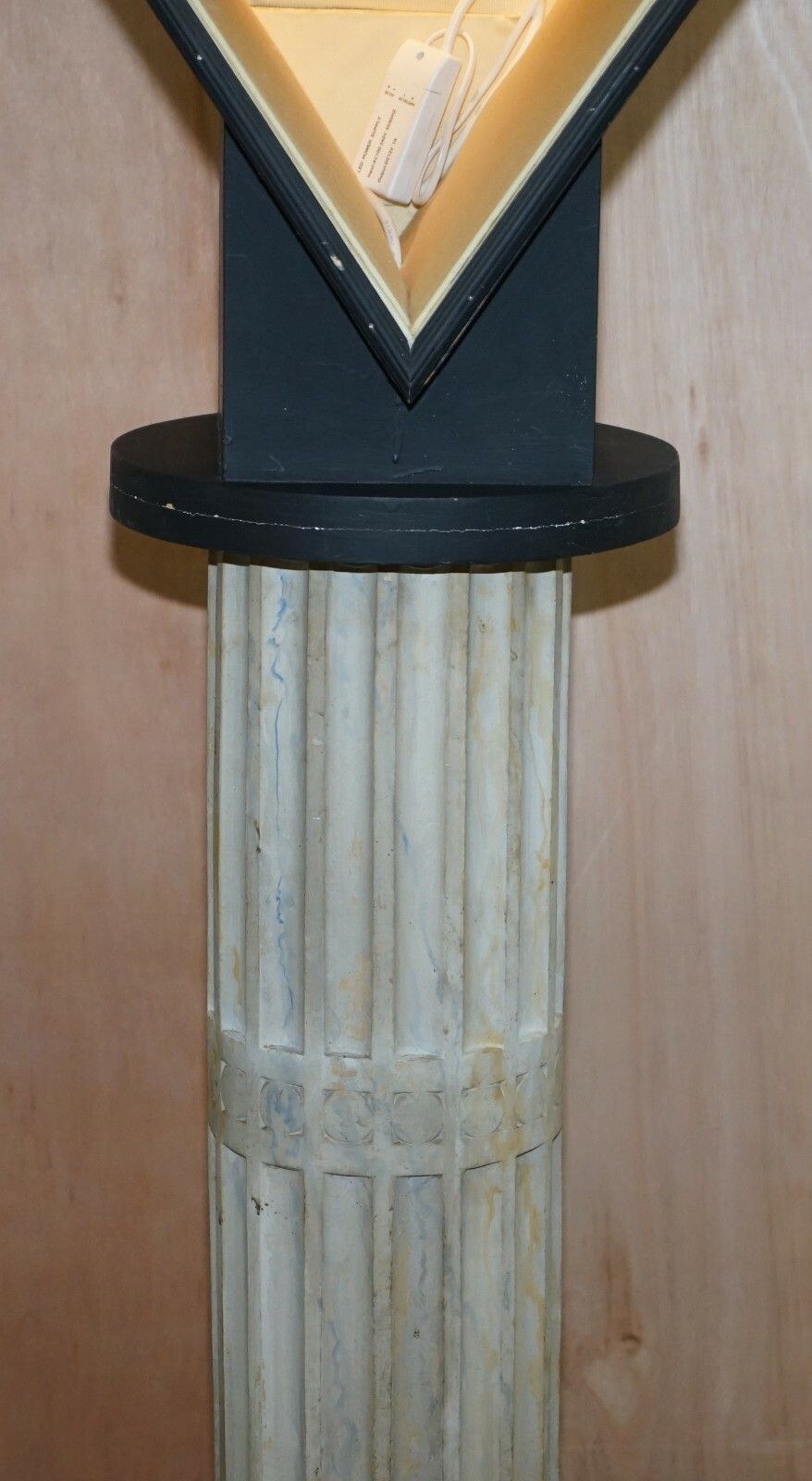 Pair Of 170cm Tall Display Cabinets On Corinthian Pillars With Built In Lights photo vinterior