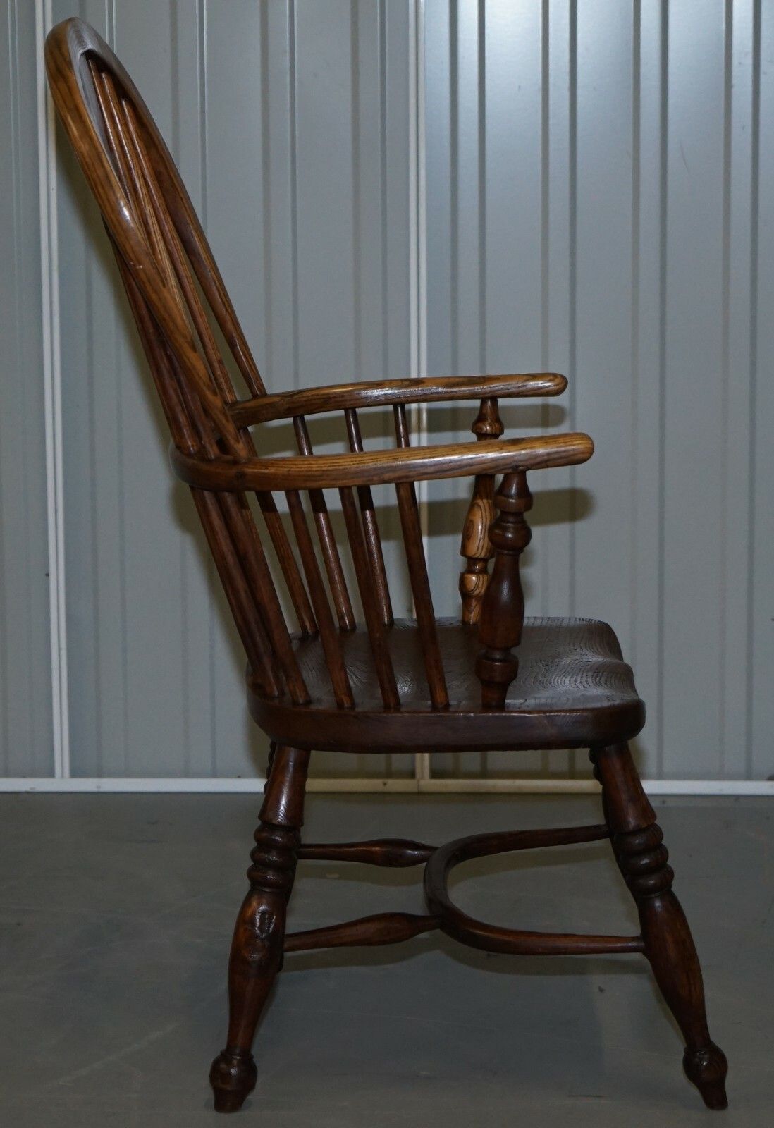 photo for sale English Classic Antique 19th Century Elm Hoop Back West Country Windsor Armchair