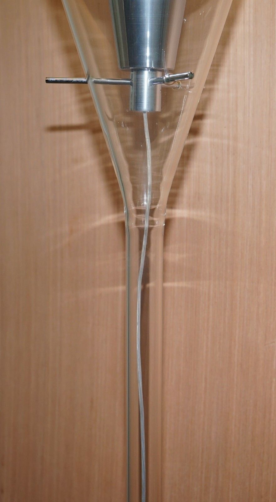 photo furniture Rare Rrp £2259 Fontana Arte Flute Magnum Floor Standing Glass & Chrome Lamp