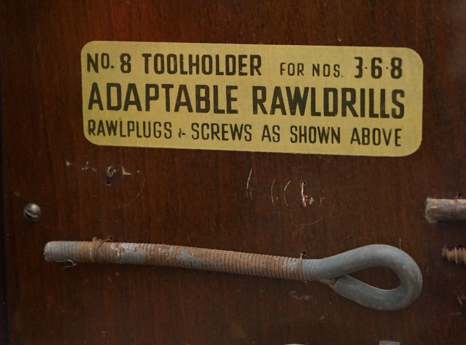 Very Rare 1950's Rawl Plug Sales Cabinet With Till Drawers And Display Section photo 1350.0