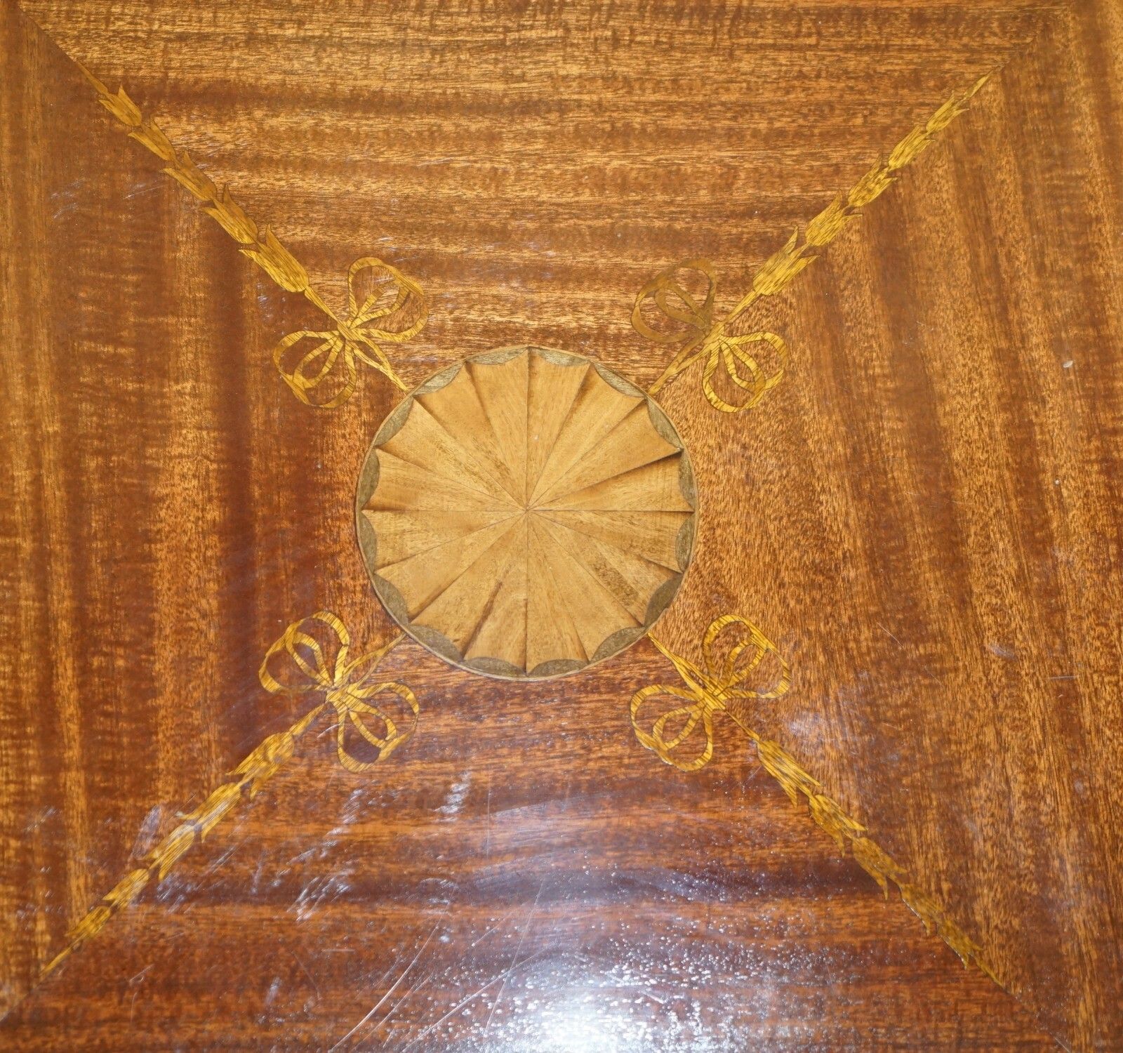 Circa 1900 Edwardian Burr Walnut & Mahogany Revolving Bookcases Sheraton Inlaid photo 1350.0