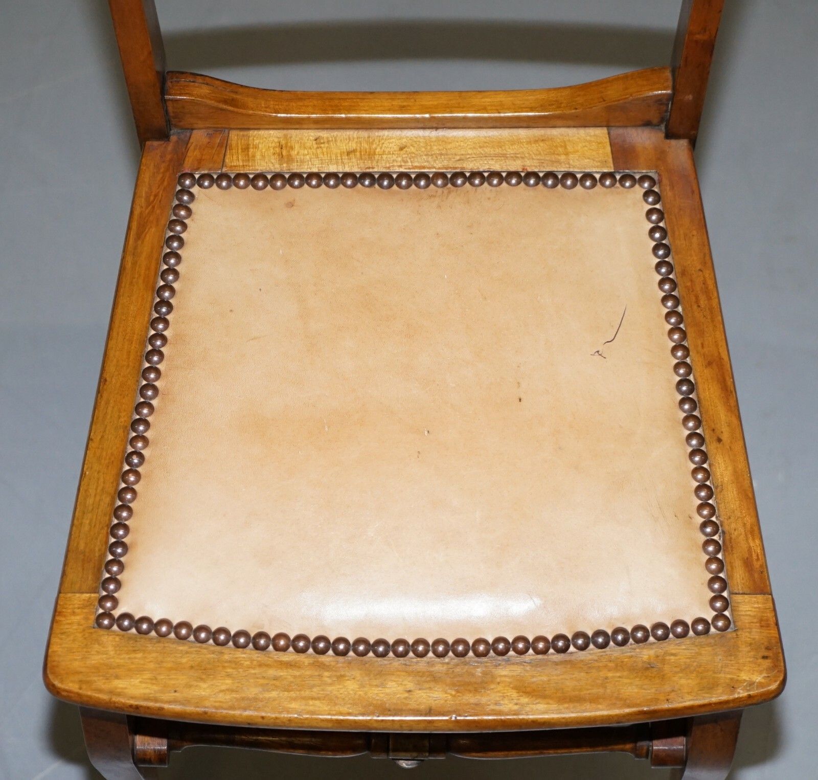 Rare Circa 1890 Solid Fruitwood Brass Fitting Military Campaign Folding Chair photo Furniture