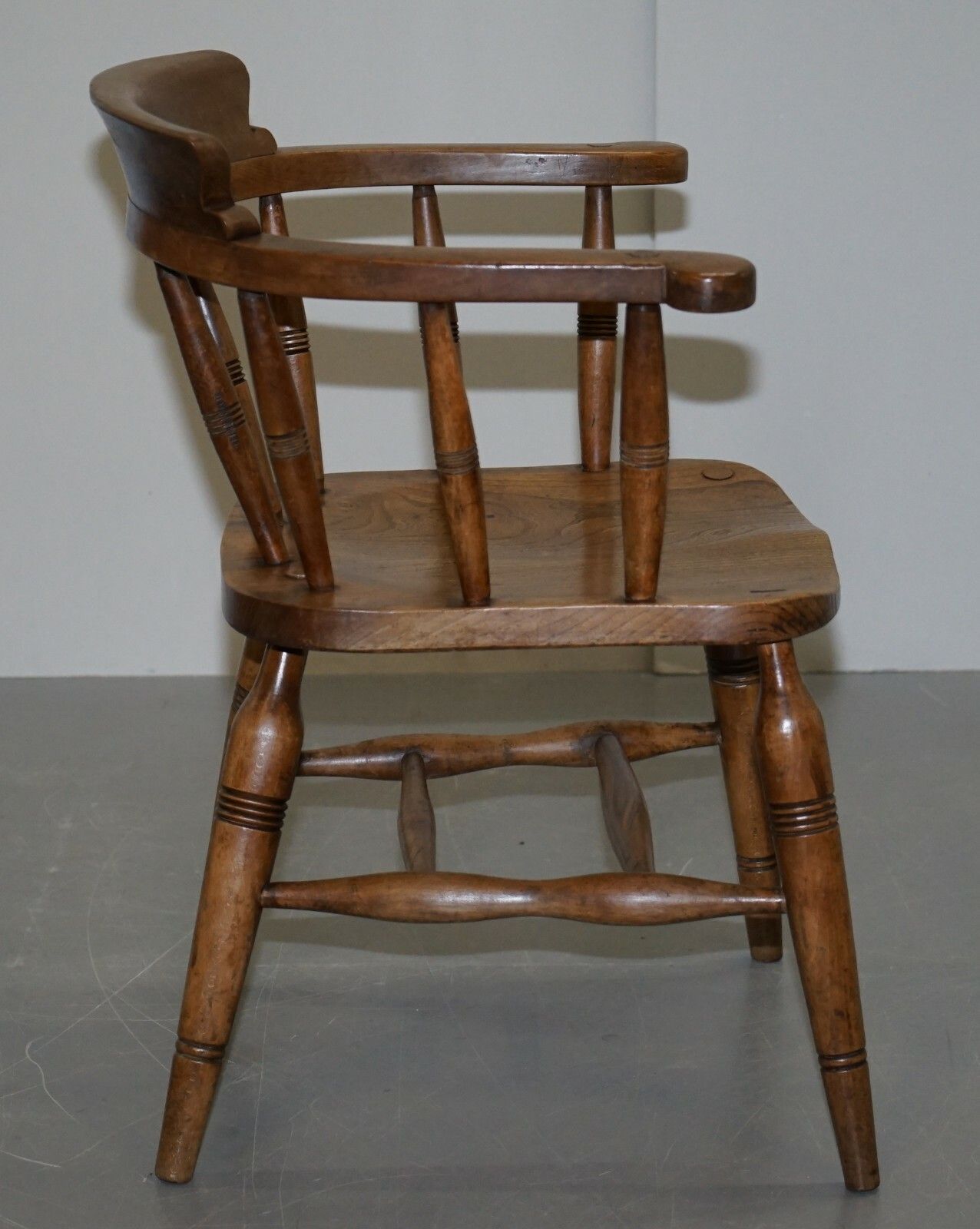 Furniture King Edward VII Crown Estate Stamped Captains Armchair O'haines High Wycombe photo