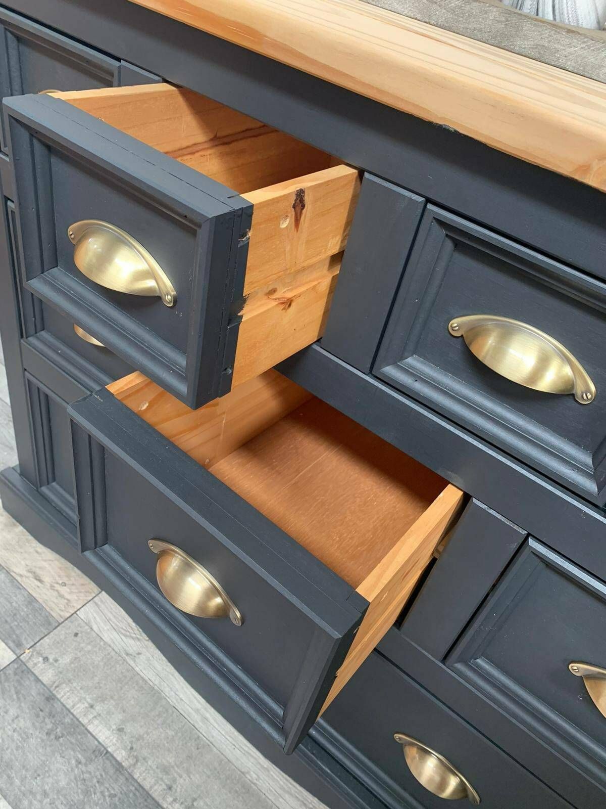 Professionally Hand Painted Mexican Corona Pine Merchants Chest Of Drawers Available In A Colour Of Your Choice photo for sale