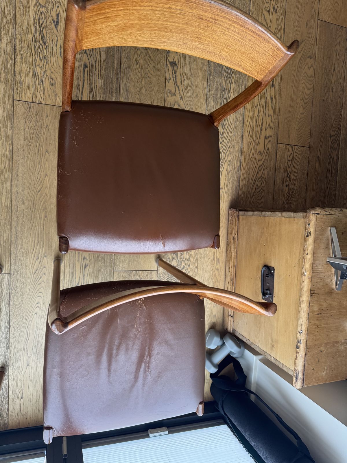 6 Rosewood And Leather Dining Chairs. 1960's Danish Glyngore Stolefabrik photo vinterior