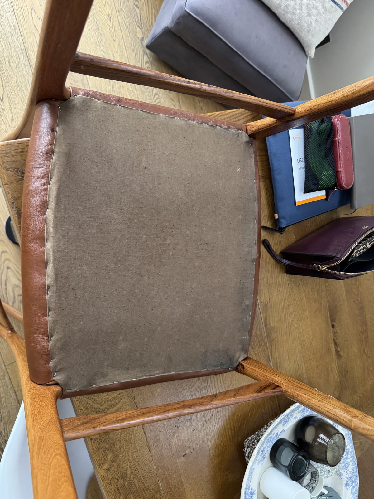 6 Rosewood And Leather Dining Chairs. 1960's Danish Glyngore Stolefabrik photo Furniture