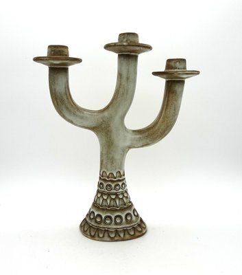 Large Ceramic Sculptural Candleholder By Huguette Bessone Vallauris For Vallauris, 1950s