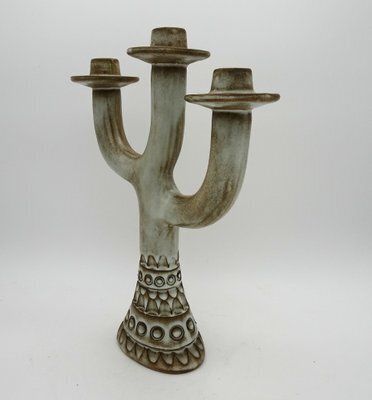 photo for sale Large Ceramic Sculptural Candleholder By Huguette Bessone Vallauris For Vallauris, 1950s