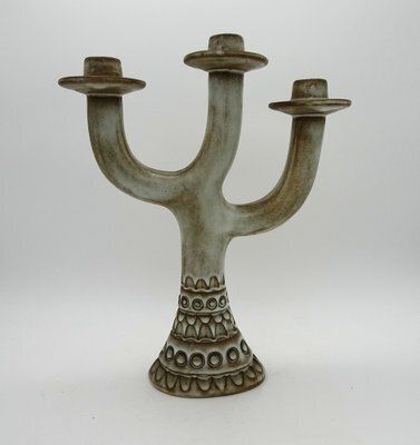 Art Large Ceramic Sculptural Candleholder By Huguette Bessone Vallauris For Vallauris, 1950s photo