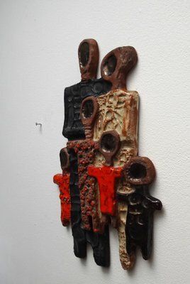 Belgian Ceramic Wall Art By Rogier Vandeweghe For Perignem, 1950s photo for sale