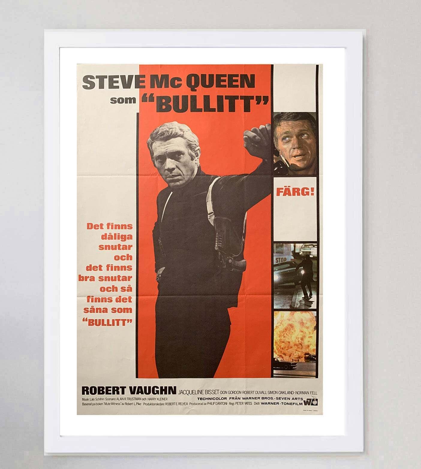 Bullitt (Swedish)  Original Vintage Poster photo for sale
