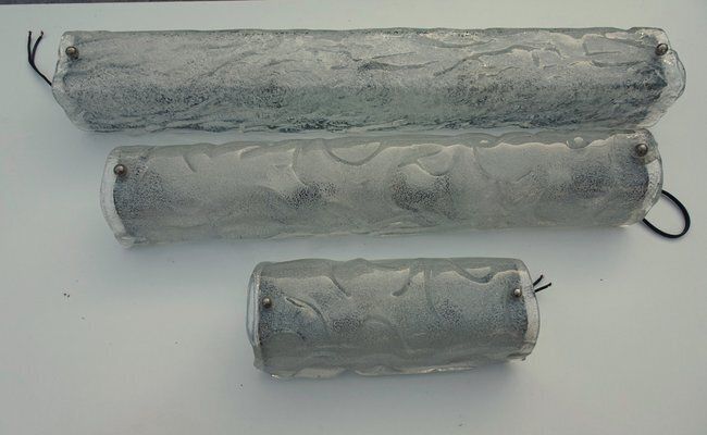 Large Wall Lamps In Glass From Rzb Leuchten, 1970s, Set Of 3 photo furniture