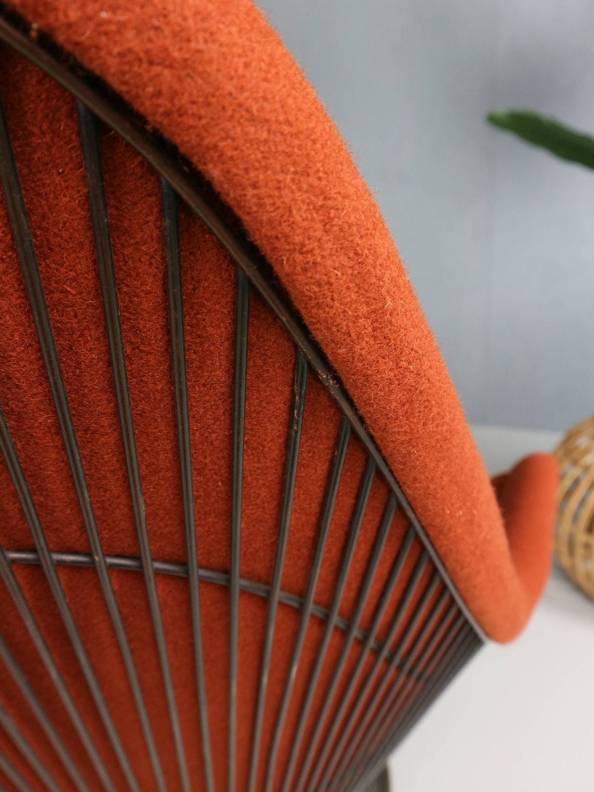 Early Bronze Lounge Chair By Warren Platner For Knoll 1960s In Rust Red photo furniture