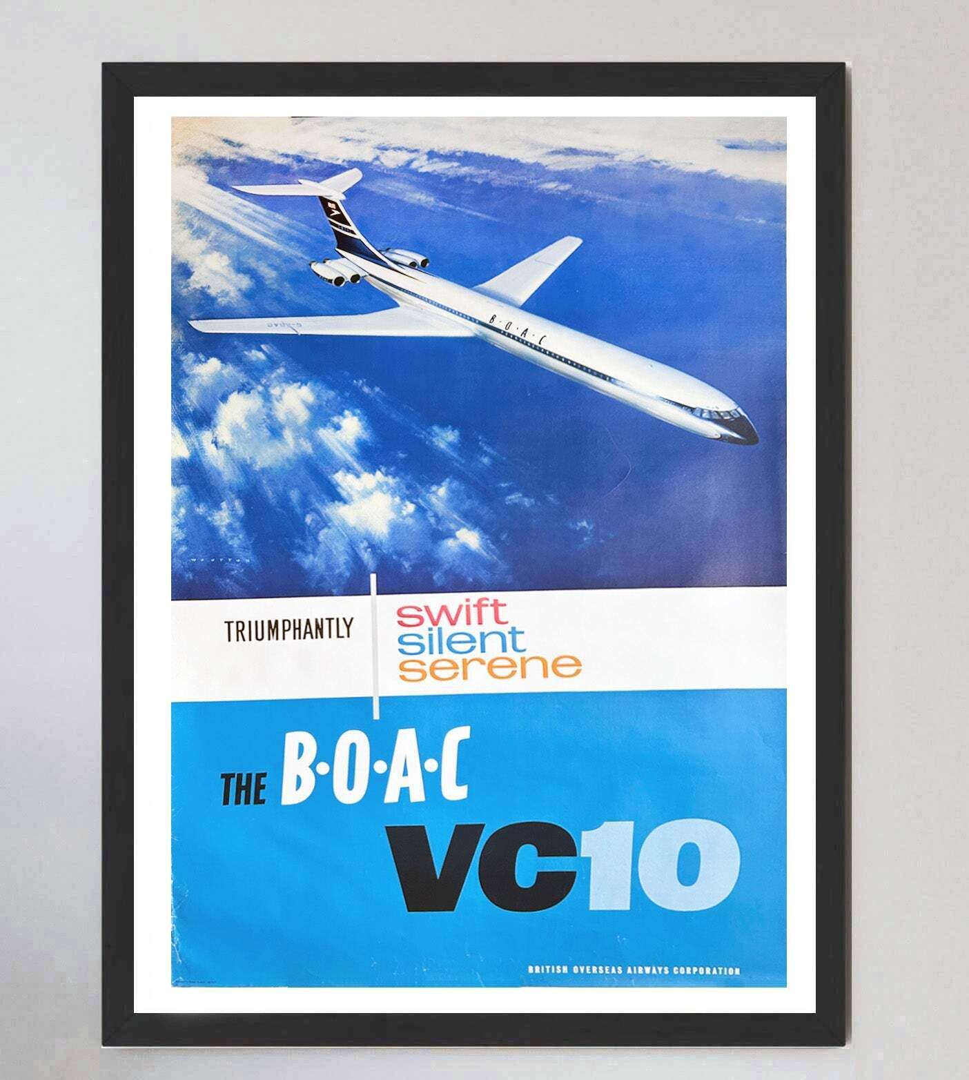 Boac Vc10 , Original Vintage Poster photo furniture