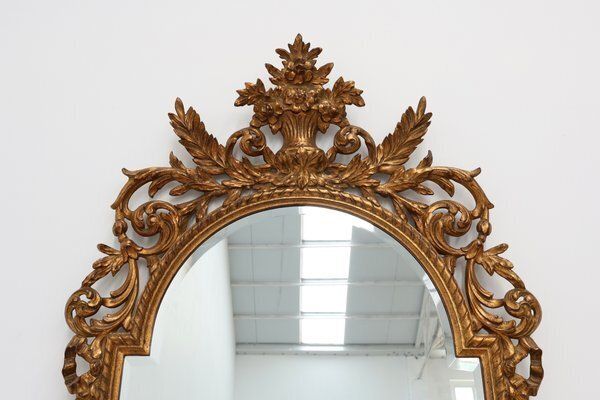 20th Century Large Baroque Gilt Mirror From Deknudt, Belgium, 1950s photo furniture