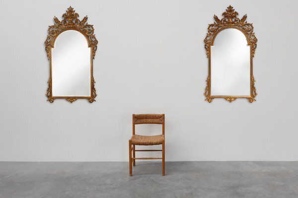 20th Century Large Baroque Gilt Mirror From Deknudt, Belgium, 1950s photo Home Decor