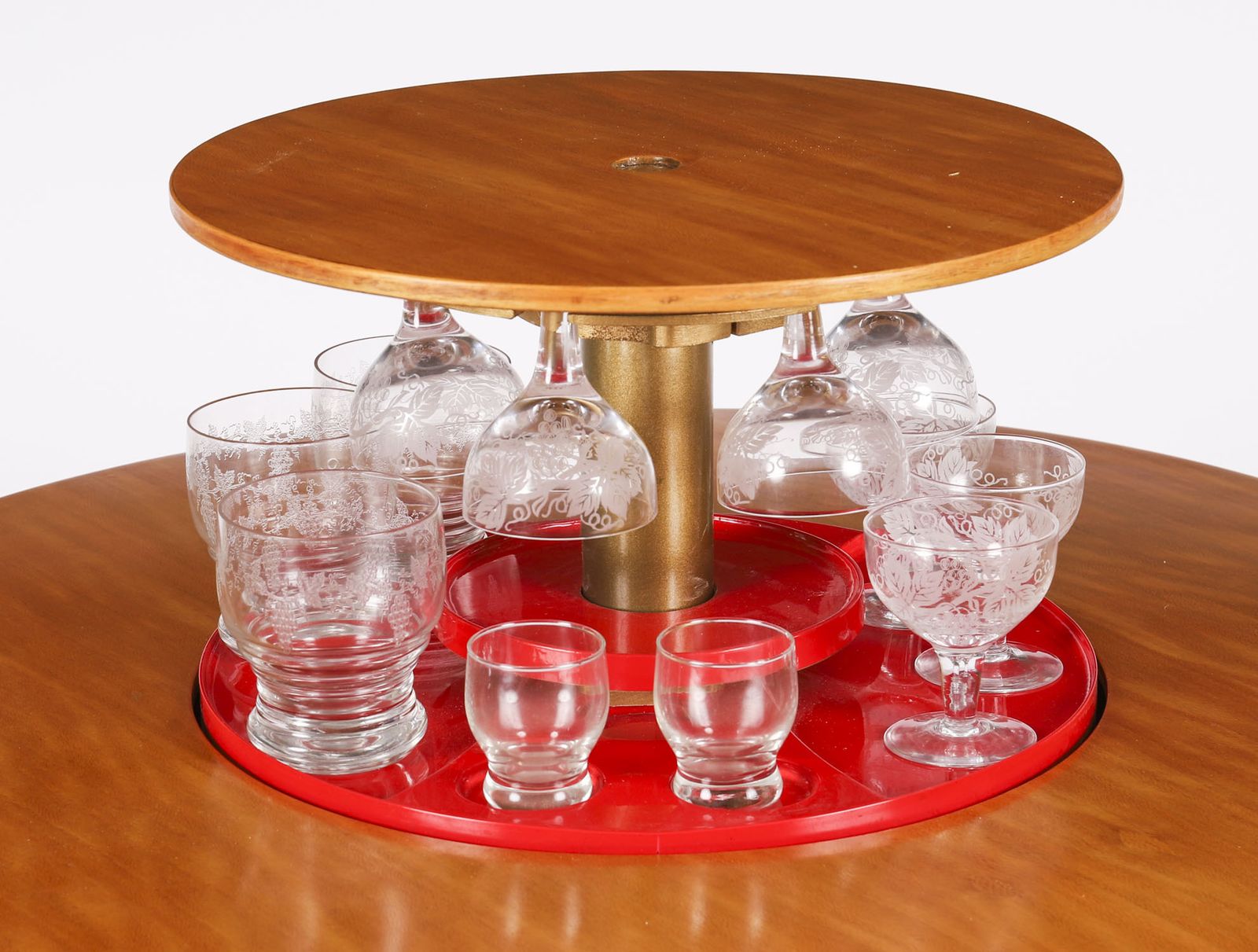 Satin Wood Pop Up Modernist Cocktail Cabinet C1950 photo 1550.0
