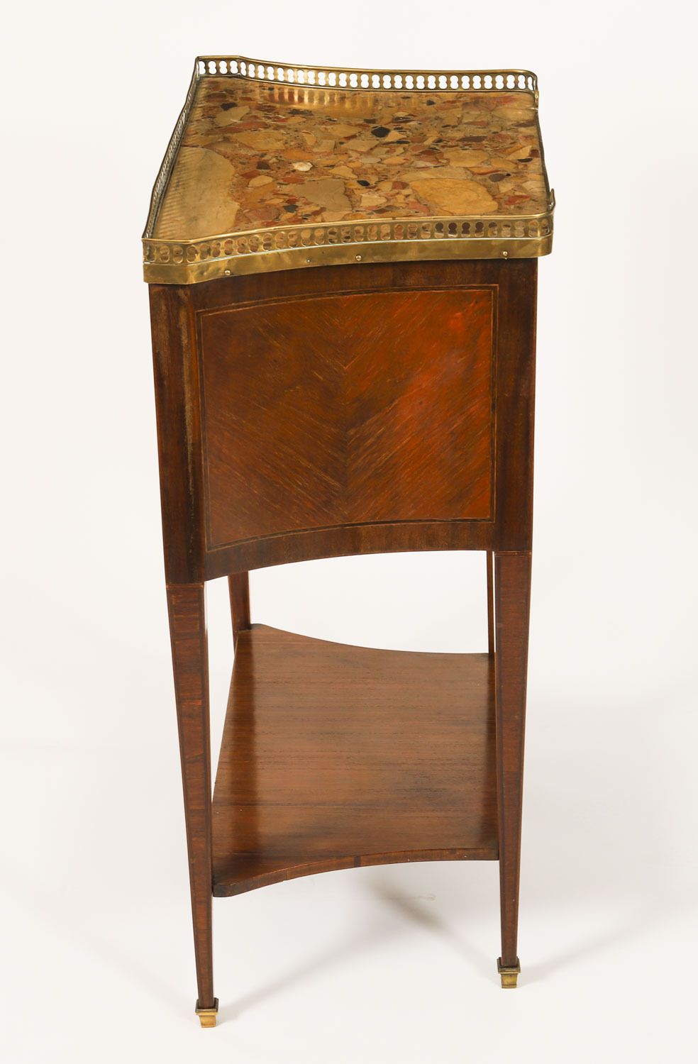 photo vinterior Antique Pair French Walnut & Tulipwood Bedside Cabinets C1900