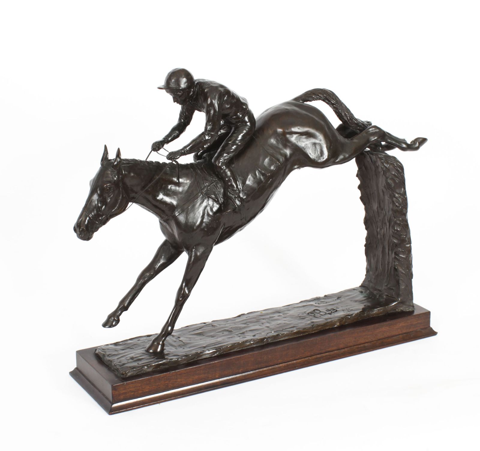 Large Patinated Bronze Figure Of "Docklands Express" By Philip Blacker Date 1993