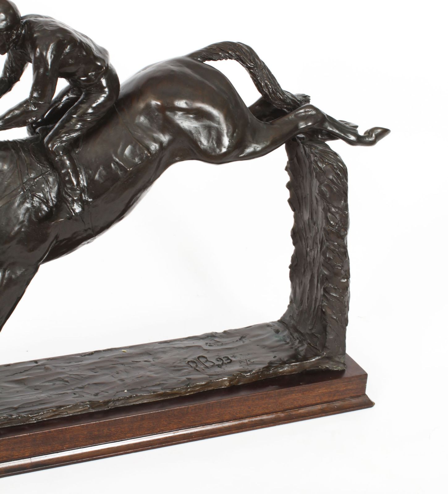 Large Patinated Bronze Figure Of "Docklands Express" By Philip Blacker Date 1993 photo furniture