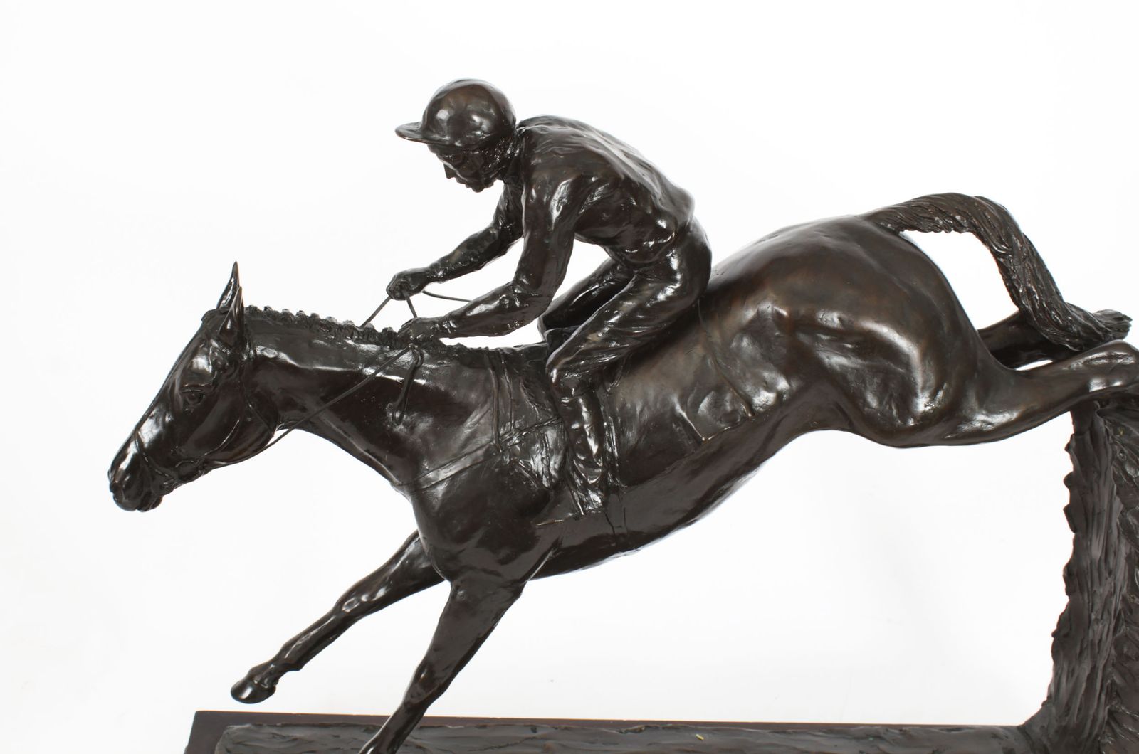 Large Patinated Bronze Figure Of "Docklands Express" By Philip Blacker Date 1993 photo buy
