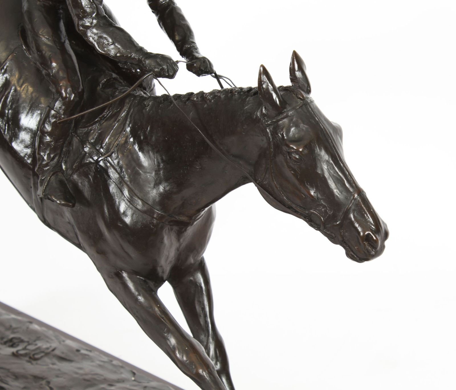 photo vinterior Large Patinated Bronze Figure Of "Docklands Express" By Philip Blacker Date 1993