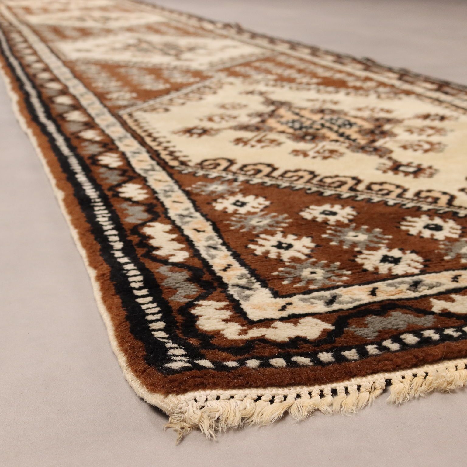 Antique Agadir Carpet Cotton Wool Heavy Knot Morocco 194 X 35 In photo 310.0