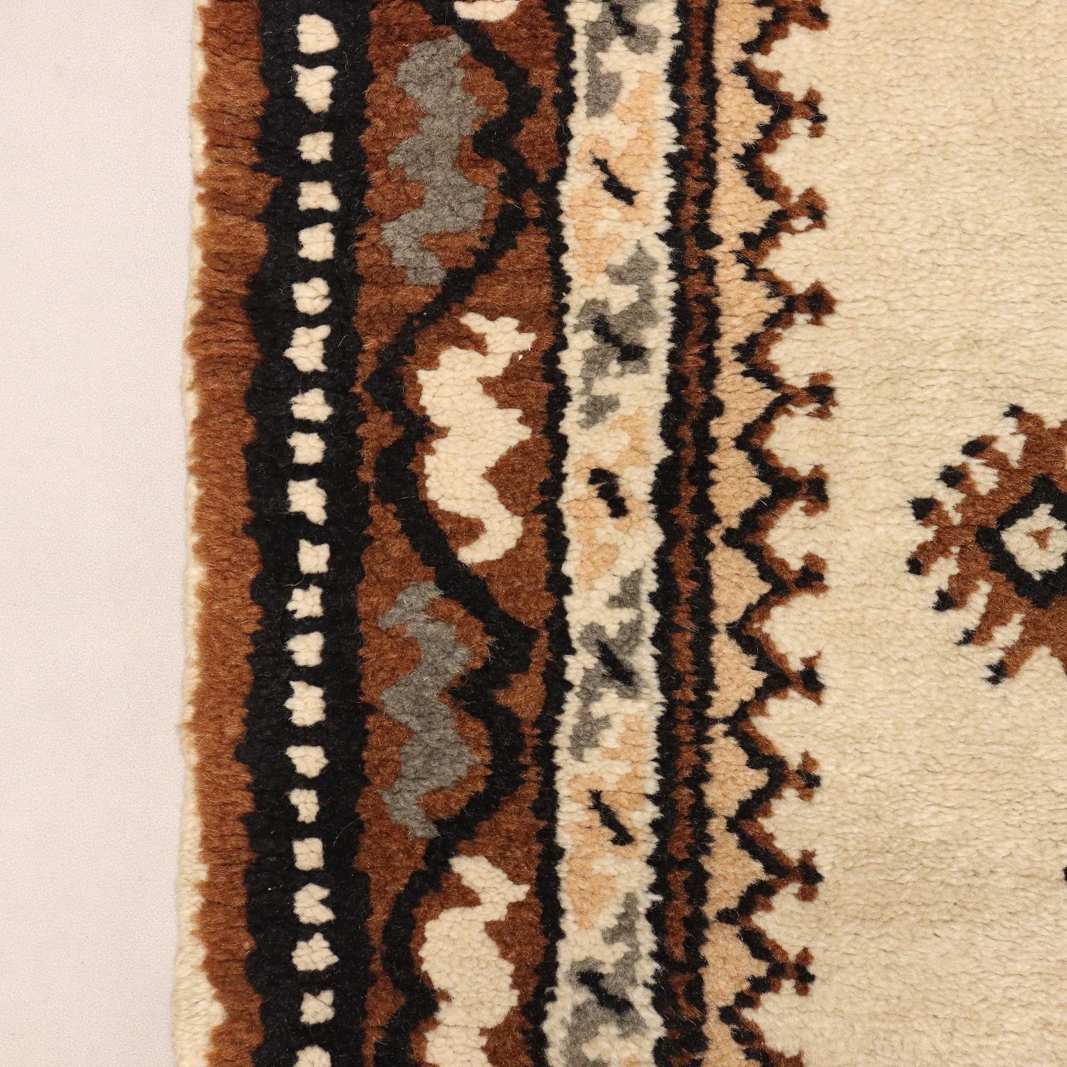 Antique Agadir Carpet Cotton Wool Heavy Knot Morocco 194 X 35 In photo vintage