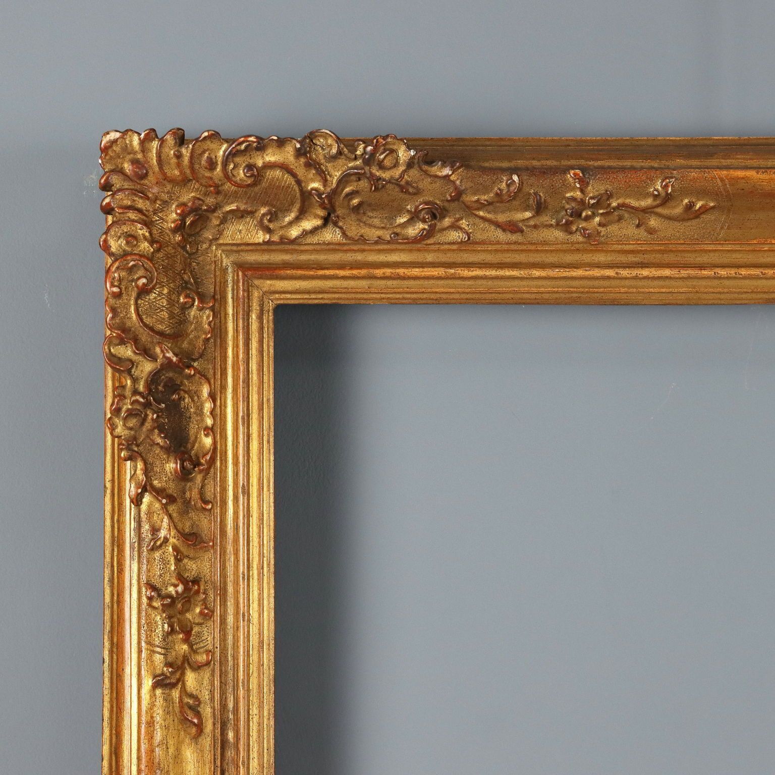 Antique Mirror Gilded Carved Wood Italy XX Century photo for sale