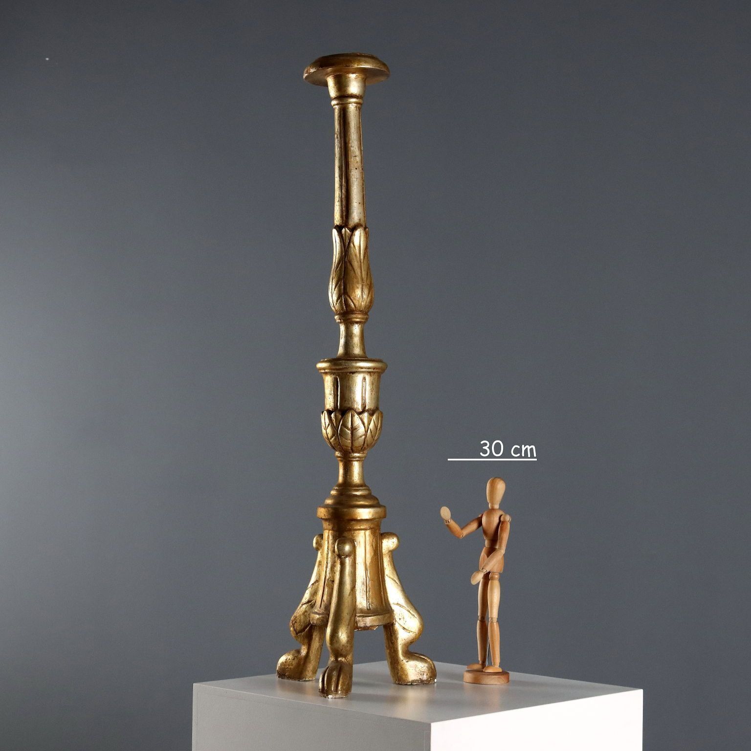 Antique Candelabra Carved Gilded Wood Italy XIX Century photo furniture