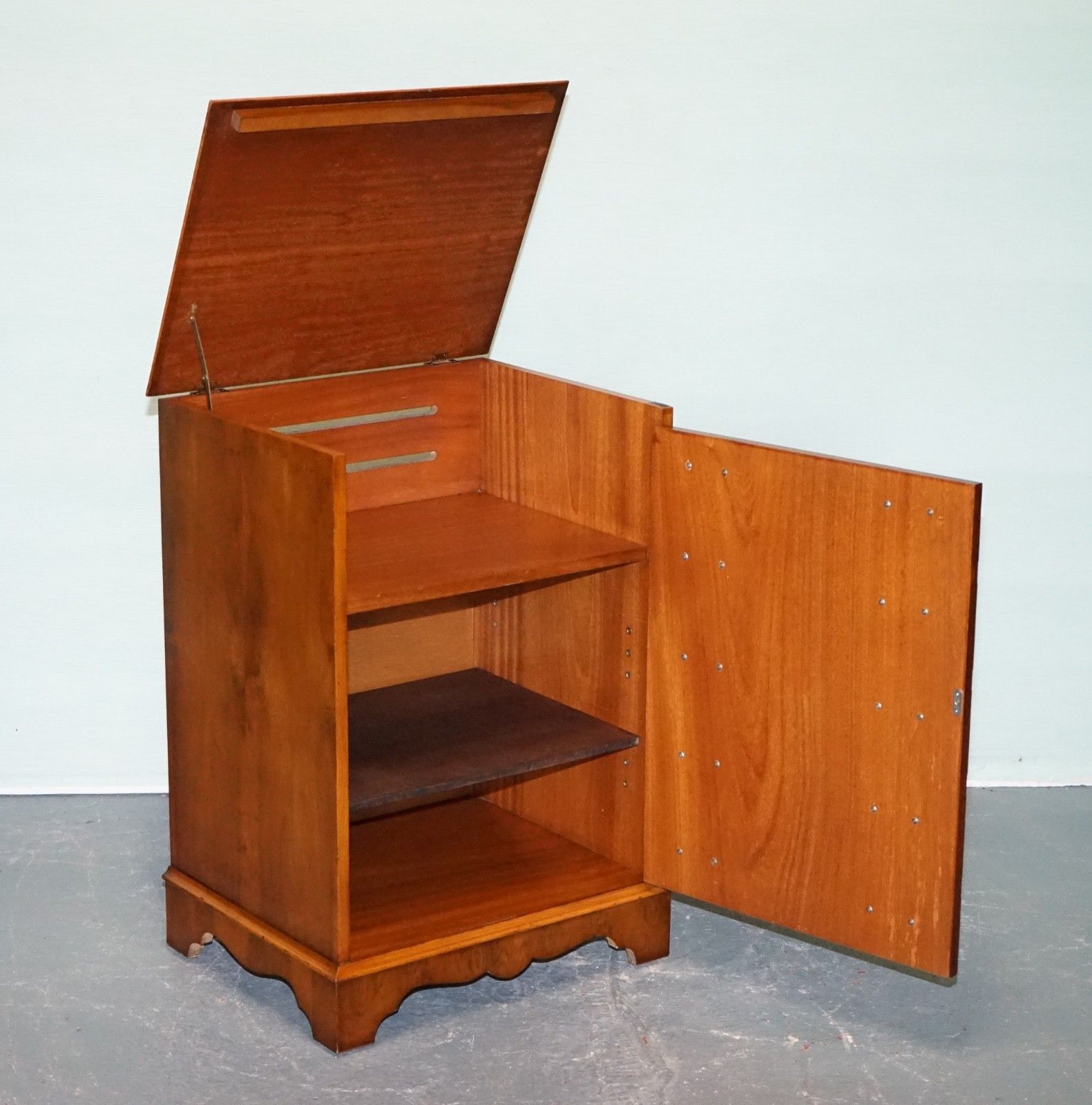 Vintage Faux Chest Of Drawers Record Cabinet photo for sale