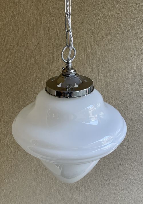 Stylish Opaline Light Pendant Reeded Design photo for sale
