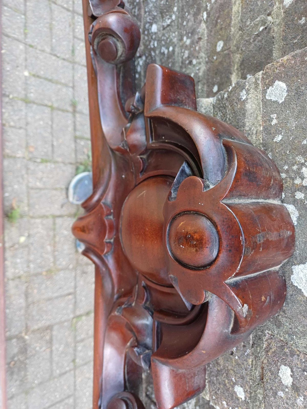 Enormous Antique Victorian Mahogany Overmantel Mirror Ornate Carved Pediment Large Fireplace Or Hallway Mirror photo vinterior